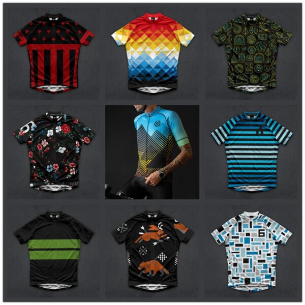 Twin Six hombres verano secado rápido manga corta Ciclismo Jersey bicicleta carretera kit MTB bicicleta camisa deporte al aire libre Maillot Ciclismo Hombre