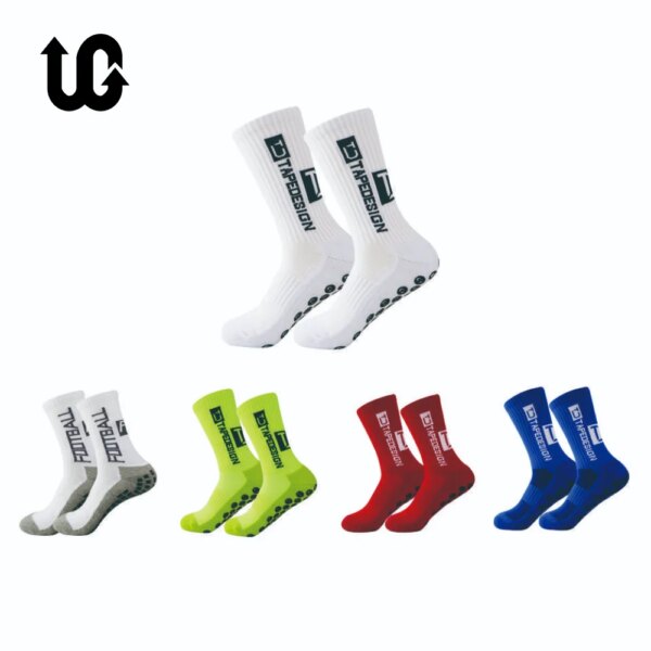 UGUPGRADE 2023 calcetines de fútbol antideslizantes para hombres y mujeres, calcetines antideslizantes para fútbol, ​​baloncesto, tenis, calcetines deportivos con agarre para ciclismo, calcetines para montar 38-45