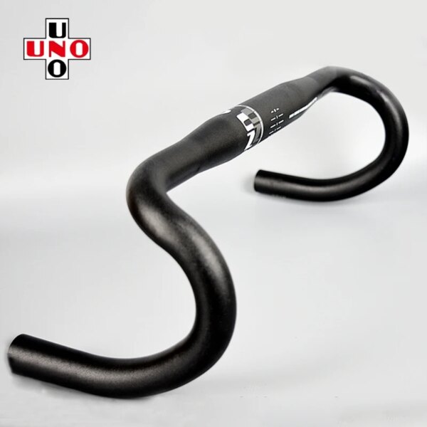 UNO-Manillar de bicicleta de carretera, ultraligero, de aleación de aluminio, 25,4/31,8mm, barra de caída para bicicleta de carreras, piezas de bicicleta con barra doblada de 380/400/420mm