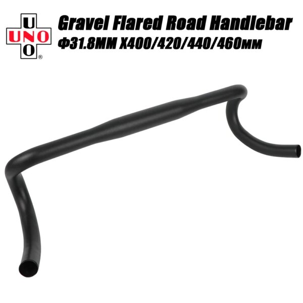 UNO-Barra de caída de grava para manillar de bicicleta de carretera, de carreras, llamarada, 20 grados, 31,8x40 0/420/440/460mm, accesorios para bicicleta