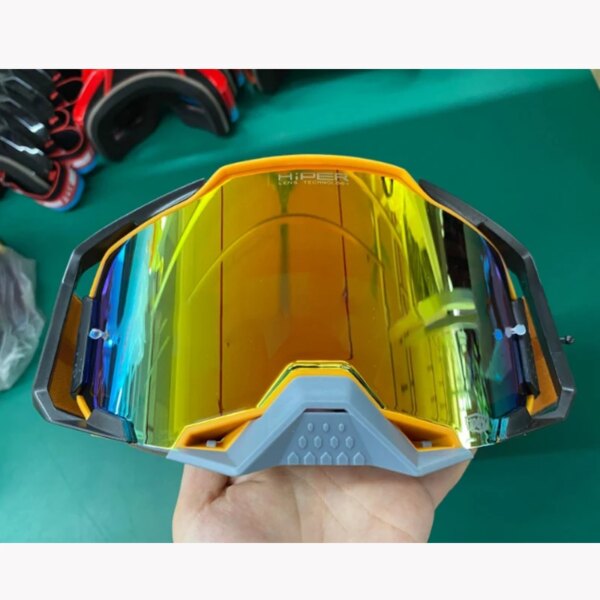 Gafas Ultra HD claridad Motocross Enduro antivaho ciclismo Moto Dirt Bike MX MTB gafas de sol HD máscara con espejo