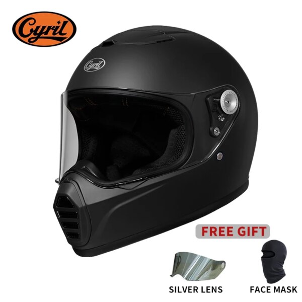 Casco de motocicleta de cara completa unisex, casco retro ligero, aprobado por DOT ECE, Casco Moto