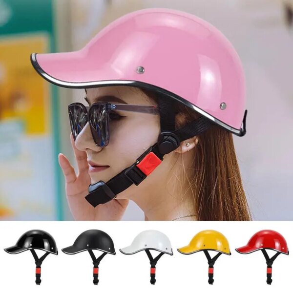 Cascos de media motocicleta Unisex, gorras de ciclismo, cascos de cara abierta Vintage, gorra de béisbol, cascos, sombrero de Scooter callejero para hombres y mujeres