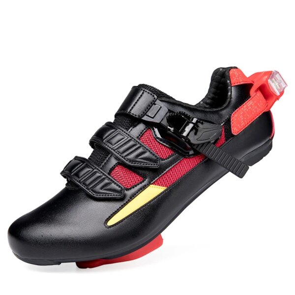 Zapatillas de ciclismo Unisex MTB con tacos para hombre, zapatos deportivos de nailon para bicicleta de velocidad, calzado plano SPD Ciclismo de Carretera para carreras de montaña para mujer