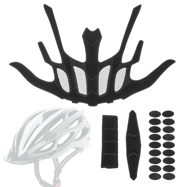 Kit de acolchado interior Universal para casco con forma de murciélago, almohadilla de esponja de protección, juego de almohadillas de repuesto para motocicleta y bicicleta con red contra insectos