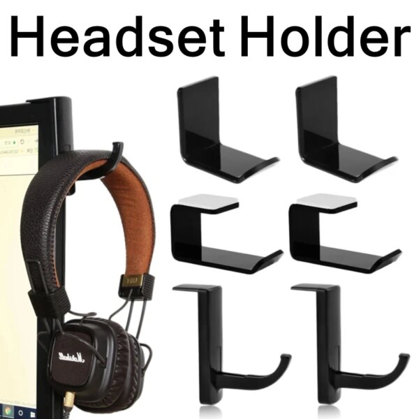 Soporte Universal para auriculares, colgador de auriculares montado autoadhesivo, Monitor de PC, pantalla, gancho para auriculares, accesorios para auriculares