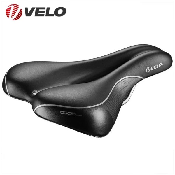 VELO VL-4290 corte de zona hueco transpirable cómodo Gel de sílice PU bicicleta de carretera bicicleta de ciudad MTB sillín de bicicleta cojín piezas de ciclismo