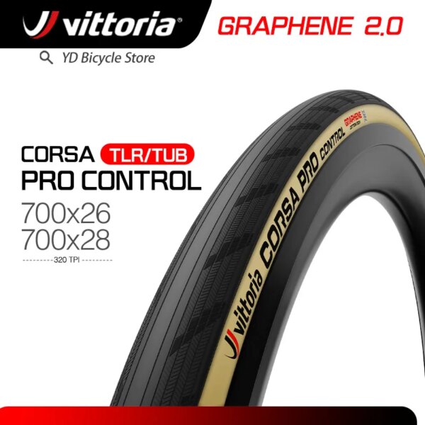 NEUMÁTICO CARRETERA VITTORIA CORSA PRO CONTROL TLR TUBELESS (PARA) (700C / 622 ISO) (26/28MM) (PLEGABLE) (G2.0)