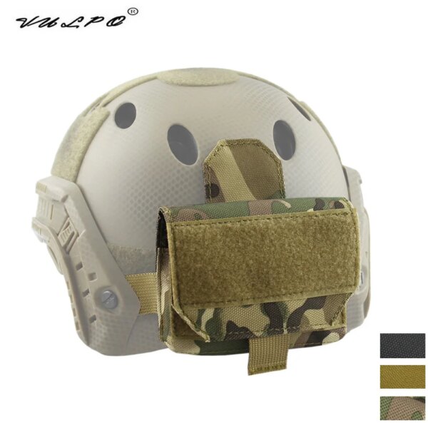 Bolsa de batería para casco táctico VULPO, bolsa de equilibrio para casco rápido, accesorios para casco Airsoft de caza