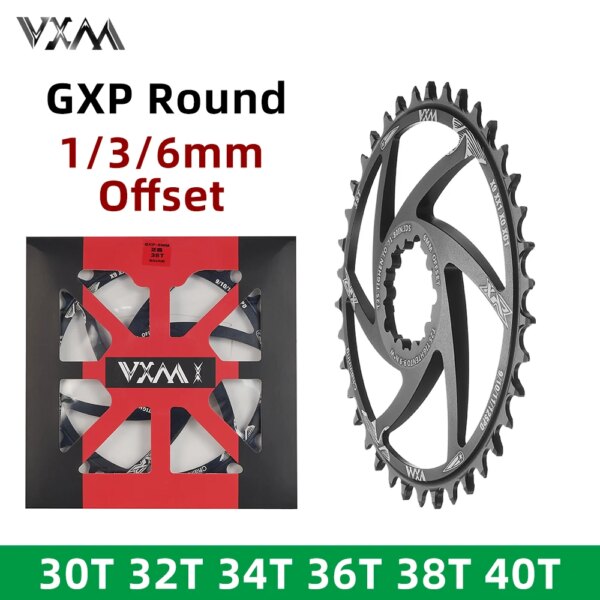 VXM 1/3/6mm Offset GXP bicicleta MTB bicicleta de montaña estrellas 30T/32T/34T/36T corona bicicleta plato para XX1 Sram XO1 X1 GX XO platos y bielas