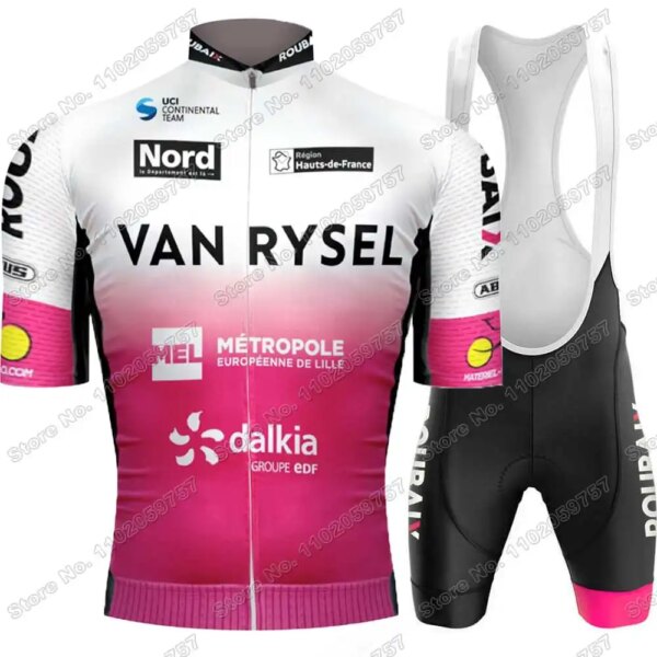 Van Rysel Roubaix 2023 Lille Métropole ciclismo Jersey conjunto Francia equipo ciclismo ropa hombres bicicleta de carretera camisas traje pantalones de bicicleta