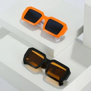 Gafas de sol rectangulares Vintage para mujer, gafas de sol de diseño Retro a la moda, gafas de sol UV400 de Color caramelo, gafas de ciclismo