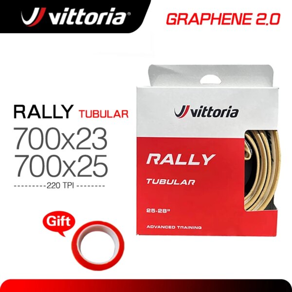 Neumáticos tubulares para bicicleta de carretera Vittoria Rally 700c X 25mm 220TPI neumático tubular de goma para bicicleta llanta 700C neumático de ciclismo 25-28c