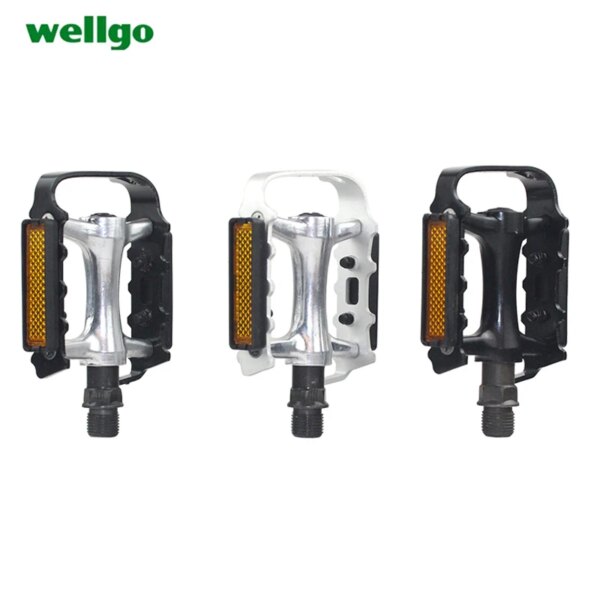 WELLGO M248 pedales de rodamiento ultraligeros Pedal de bicicleta de carretera accesorios MTB aleación de aluminio negro plata piezas de bicicleta de montaña