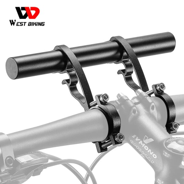 WEST BIKING 20-32MM MTB manillar de bicicleta de carretera extensor ultraligero mango de aleación de aluminio barra de soporte para teléfono bicicleta luces de ordenador