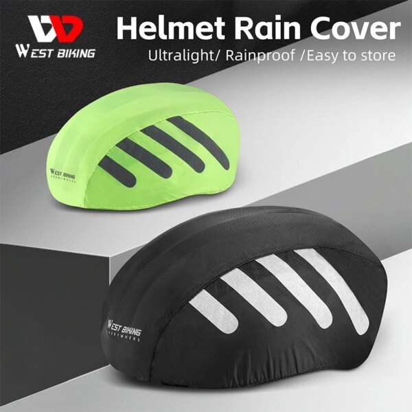 WEST BIKING-casco de bicicleta, cubierta para lluvia, ultraligero, impermeable, Protector para Casco de Bicicleta de carretera, reflectante, seguro, accesorios para ciclismo