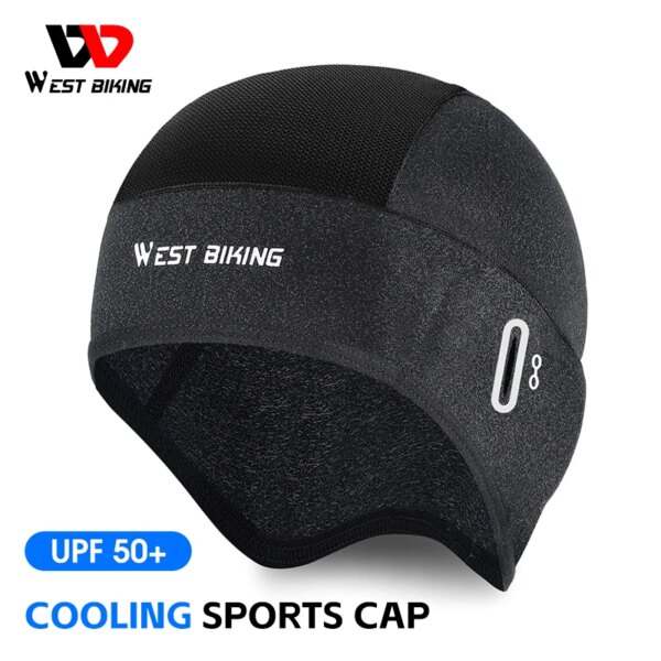 WEST BIKING gorra de calavera refrescante, forro para casco de verano, transpirable, Anti-UV, deportes de ciclismo, gorra para correr, bicicleta, motocicleta, gorra de secado rápido