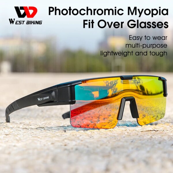 WEST BIKING-gafas fotocromáticas para ciclismo de montaña, gafas para bicicleta de carretera, protección UV400, gafas deportivas polarizadas