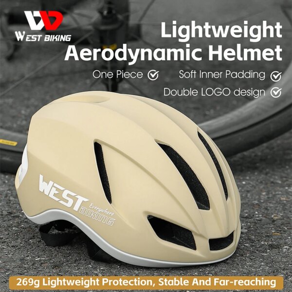 WEST BIKING-Casco de Ciclismo para hombre y mujer, casco aerodinámico para bicicleta de carretera, deportes, Ciclismo de montaña