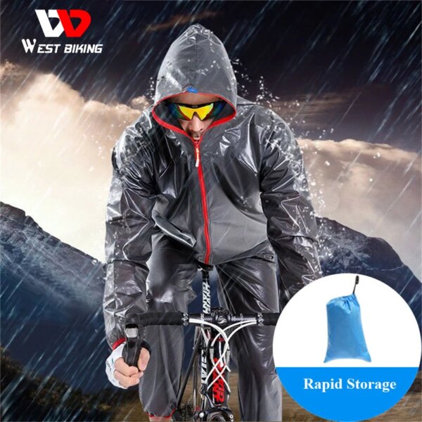 WEST BIKING-traje de ciclismo para hombre y mujer, chubasquero reflectante de seguridad para motocicleta, chaqueta impermeable deportiva, ropa para bicicleta de montaña