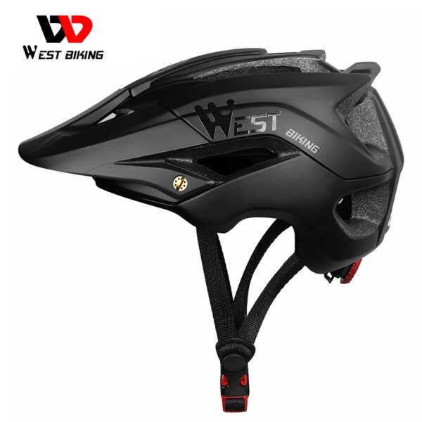 WEST BIKING-casco de seguridad para bicicleta de montaña, equipo de bicicleta de carretera, sombrilla ultraligera, cascos de ciclismo moldeados integralmente