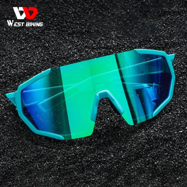 WEST BIKING gafas polarizadas profesionales de 3 lentes para ciclismo MTB, gafas de sol deportivas para bicicleta de carretera, gafas para bicicleta UV400