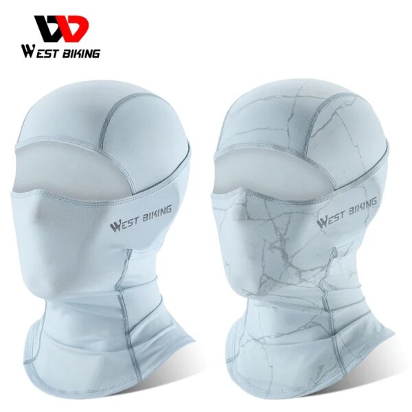 WEST BIKING-mascarilla pasamontañas para ciclismo, protección UPF50 +, patrón de desarrollo UV, cara completa, gorros para bicicleta de montaña, equipo deportivo de refrigeración