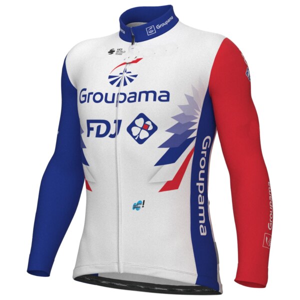 INVIERNO POLAR TÉRMICO 2022 2021 GROUPAMA FDJ EQUIPO AZUL SOLO MANGA LARGA JERSEY DE CICLISMO ROPA DE CICLISMO TALLA XS-4XL