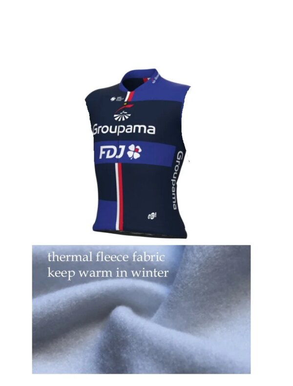 Invierno polar térmico 2024 GROUPAMA FDJ equipo Ciclismo chaleco Mtb ropa bicicleta Maillot Ciclismo ropa