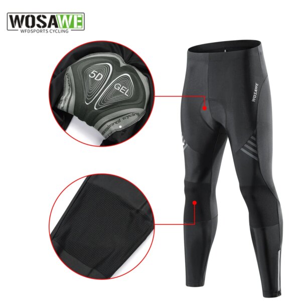 WOSAWE 2023 nuevos pantalones de ciclismo ligeros y cómodos para hombre Primavera Verano transpirables pantalones deportivos de alta elasticidad pantalones reflectantes