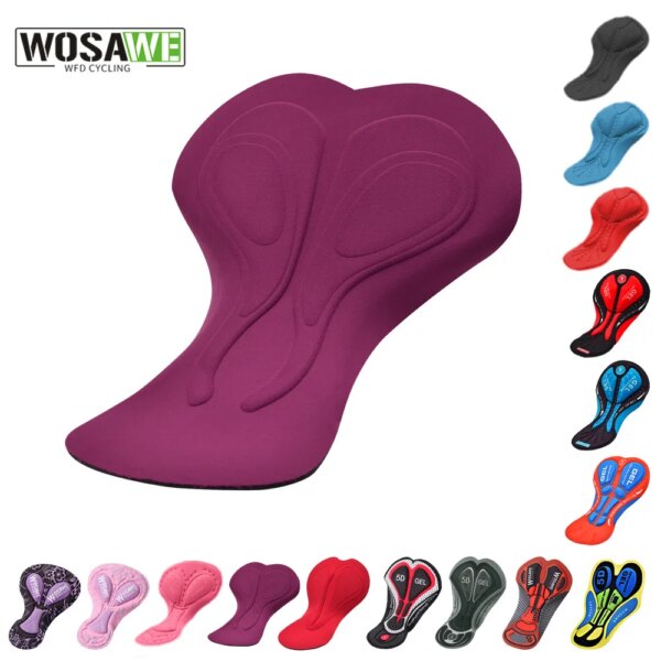 WOSAWE, ropa interior transpirable para ciclismo para mujer, almohadilla a prueba de golpes, pantalones cortos de Gel 5D para ciclismo, cojín, ropa interior cómoda para bicicleta MTB