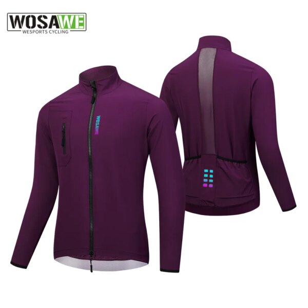 WOSAWE-Chaqueta de ciclismo para hombre, chaquetas de ciclismo, ropa impermeable, cortavientos, chaqueta para bicicleta de montaña