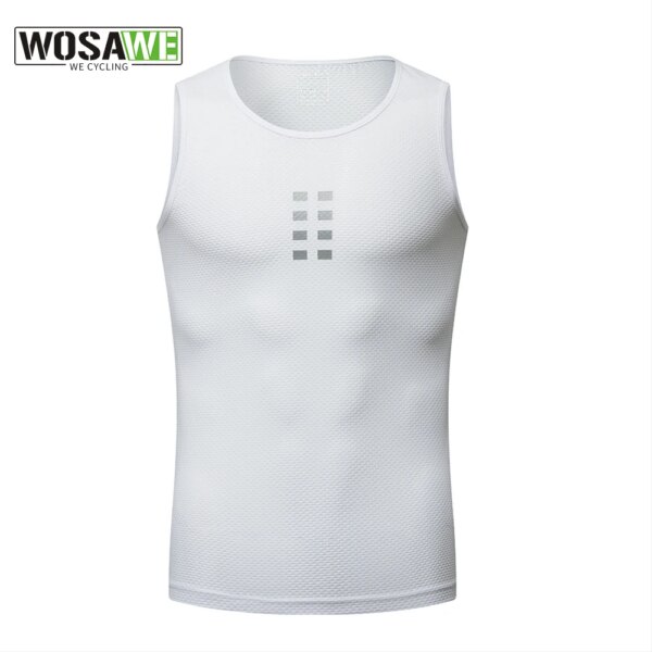 WOSAWE, ropa interior de ciclismo, capa Base deportiva, Jersey de ciclismo, chaleco reflectante, camiseta interior para hombre, chaleco elástico de secado rápido, Jersey de bicicleta de carretera