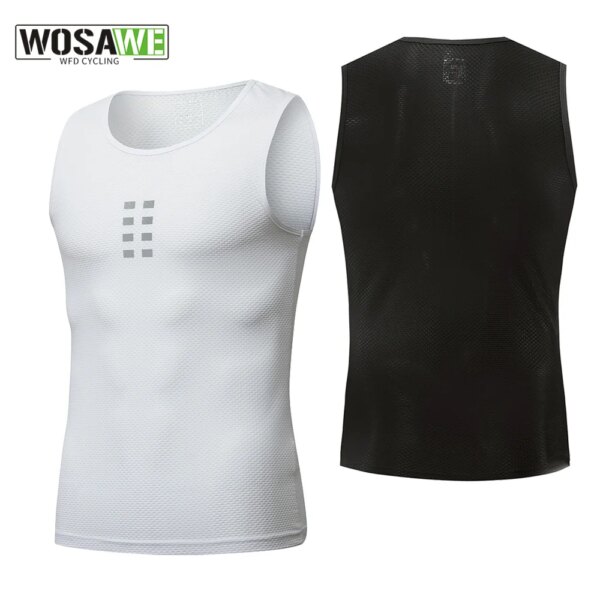 WOSAWE-Chaleco de ciclismo para hombre, ropa interior de compresión transpirable, capa Base de ciclismo, chaleco de ciclismo fresco y seco