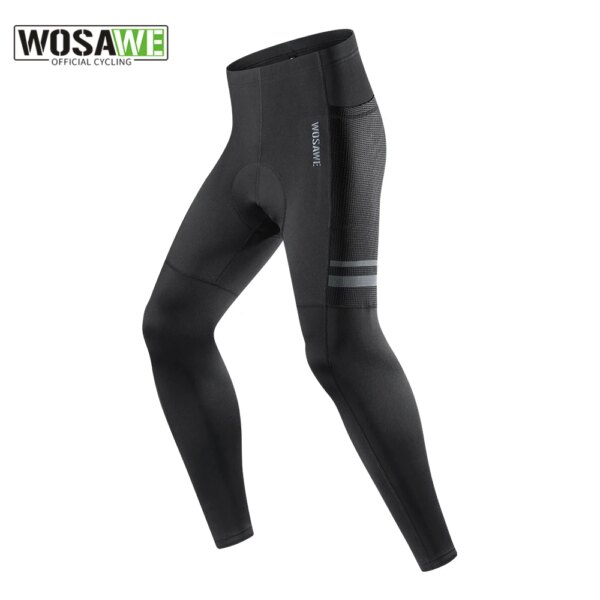 WOSAWE, pantalones de ciclismo que mantienen el calor, pantalones térmicos de invierno para bicicleta de montaña, medias para bicicleta, pantalones de ciclismo con almohadilla de Gel 5D para hombre