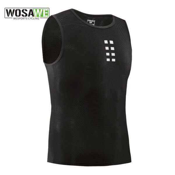 WOSAWE, Jersey de ciclismo para hombre, chaleco de ciclismo MTB, bicicleta de carretera, chaleco de malla, ropa interior, capa Base de ciclismo