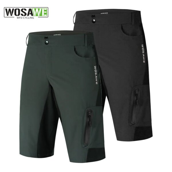 WOSAWE, pantalones cortos de ciclismo para hombre, pantalones cortos para bicicleta MTB, pantalones cortos para bicicleta de carretera, pantalones cortos para ciclismo de montaña y descenso, pantalones cortos para correr y montar en bicicleta