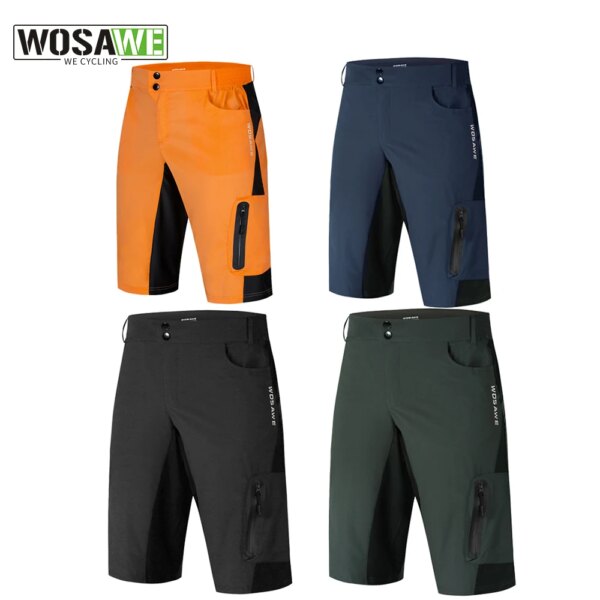 WOSAWE, pantalones cortos de ciclismo para hombre, pantalones cortos MTB, bicicleta de montaña, todoterreno, carreras, motocicleta, pantalones cortos de verano para hombre