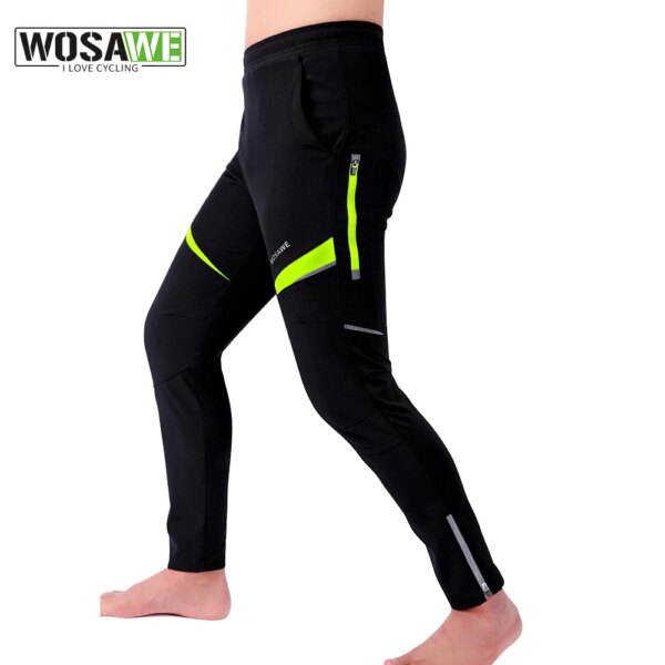 WOSAWE, pantalones de Ciclismo para primavera y otoño para hombre, pantalones transpirables de secado rápido para bicicleta MTB, pantalones impermeables con cintura elástica, Ropa de Ciclismo