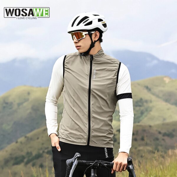 WOSAWE nueva chaqueta de ciclismo Primavera Verano otoño fina montar de manga larga parabrisas protector solar chaqueta cortaviento chaleco transpirable