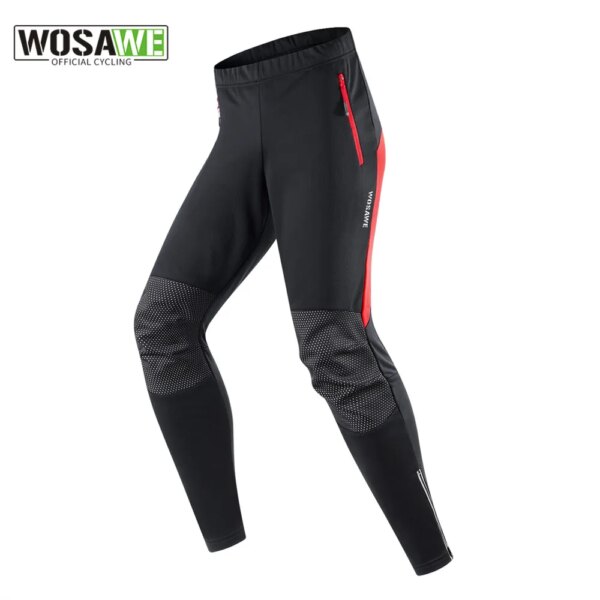 WOSAWE, nuevos pantalones de ciclismo para hombre, pantalones cálidos de lana de invierno, pantalones casuales para exteriores, pantalones largos para bicicleta, pantalones deportivos para pescar, pantalones reflectantes