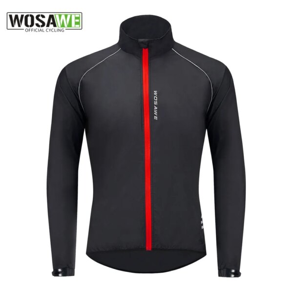 WOSAWE-Chaqueta reflectante portátil para ciclismo, resistente al viento, impermeable, para bicicleta de montaña, MTB, cortavientos para correr y montar en bicicleta