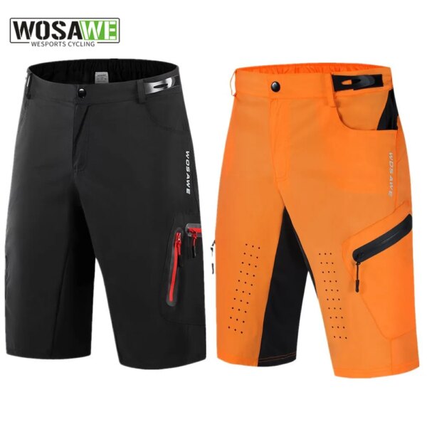 WOSAWE-pantalones cortos de ciclismo para hombre, ropa deportiva para exteriores, transpirables, holgados, para descenso, ciclismo de montaña, verano