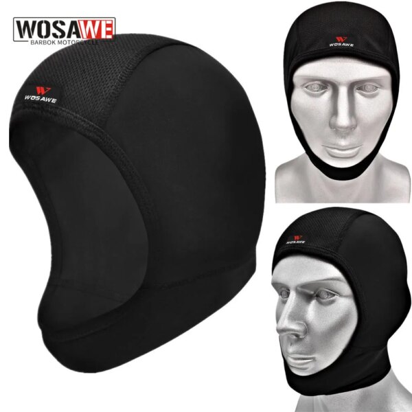 WOSAWE-pasamontañas para motocicleta Unisex, cubierta para la barbilla, secado rápido, transpirable, para ciclismo, cascos de Motocross, forro interior, sombrero