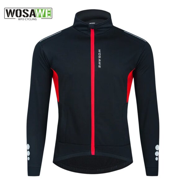 WOSAWE chaqueta de invierno chaqueta térmica de lana para ciclismo para hombre ropa de ciclismo de manga larga 사이클링 겨울 재킷