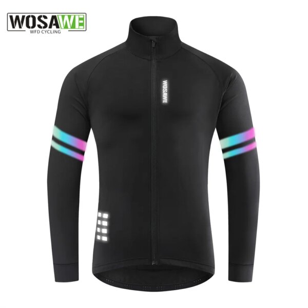 WOSAWE, chaqueta de invierno para ciclismo, abrigo polar cálido para exteriores, chaqueta térmica para bicicleta de montaña, Jersey para bicicleta, cortavientos resistente a la intemperie