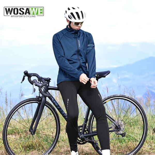 WOSAWE, ropa térmica de lana para ciclismo de invierno, camiseta de ciclismo superior de cuatro colores, ropa deportiva para montar en bicicleta MTB, chaquetas cálidas