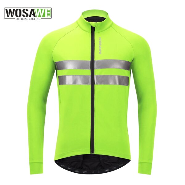 WOSAWE-Chaqueta térmica de invierno para ciclismo, Jersey de lana cálido para bicicleta de montaña, resistente al viento, impermeable, ropa de snowboard para bicicleta de montaña