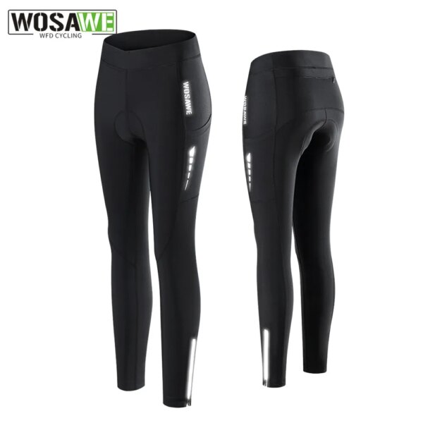 WOSAWE, pantalones de ciclismo antigolpes para mujer, pantalones de ciclismo para bicicleta de montaña, pantalones antisudor 5D antideslizantes con relleno de Gel, pantalones para bicicleta de carreras