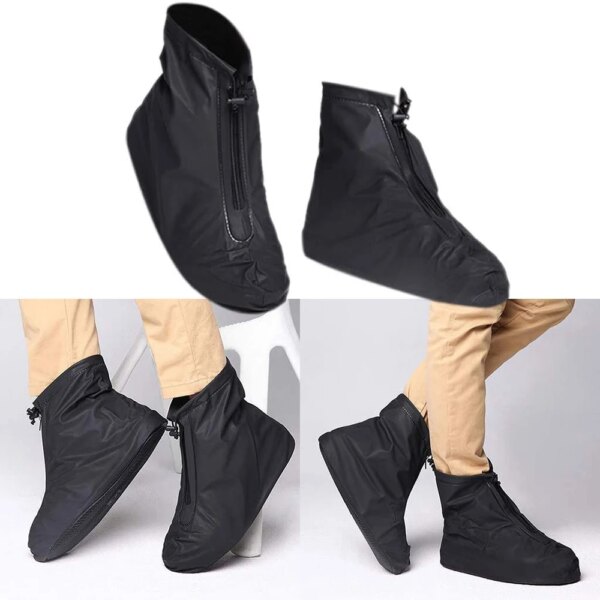 Galoshes impermeables, cubiertas para zapatos, reutilizables, plegables, antideslizantes, zapatos para la lluvia, cremallera, ciclismo, exterior, Camping, pesca, jardín, viajes